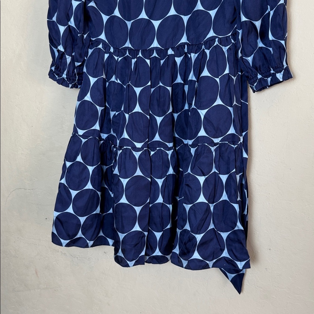 Kate Spade Joy Dot Silk-blend Twill Dress Size 8 - Picture 5 of 9